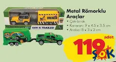 GOKİDY OYUNCAK METAL RÖMORKLU ARAÇLAR
